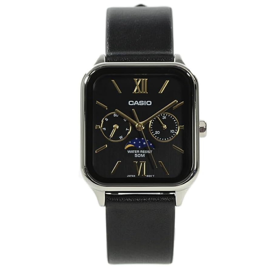 Amazon | CASIO MTP-M305L-1A2 ムーンフェイズ 月齢 レトロ
